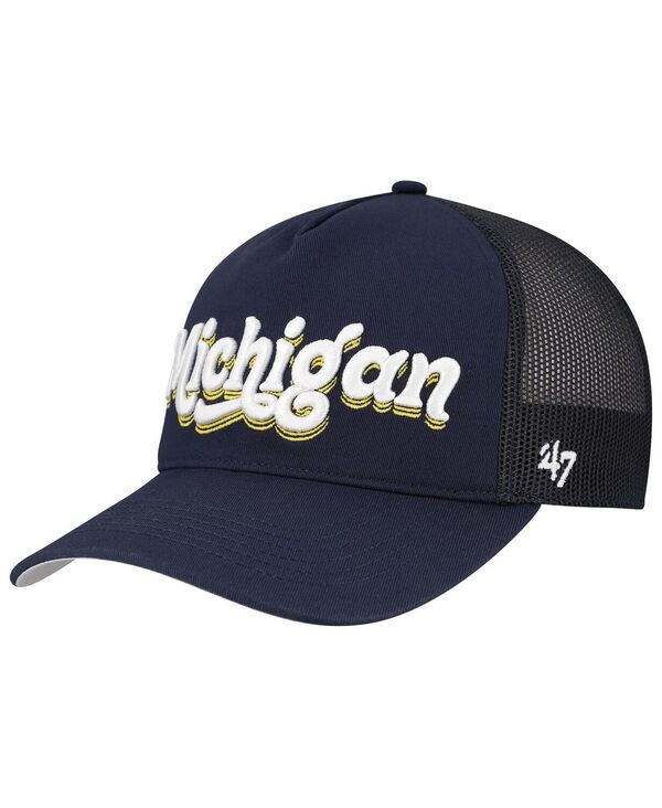 47 ブランド名 レディース 付属品 鳥打ち帽 \u002747 Brand Women\u0027s Navy Michigan Wolverines Biloxi Hitch Adjustable Hat Navy 米国海軍 レディース帽子-帽子