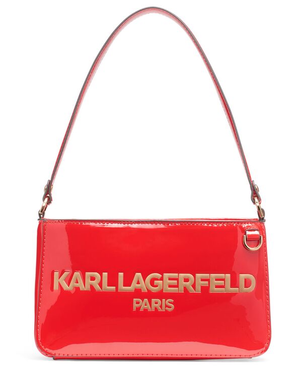 カール ラガーフェルド レディース バッグ KARLAGERFELD PARIS Kristina Demi Small Shoulder Zipper Bag Crimson クリムゾン|ReVida 店