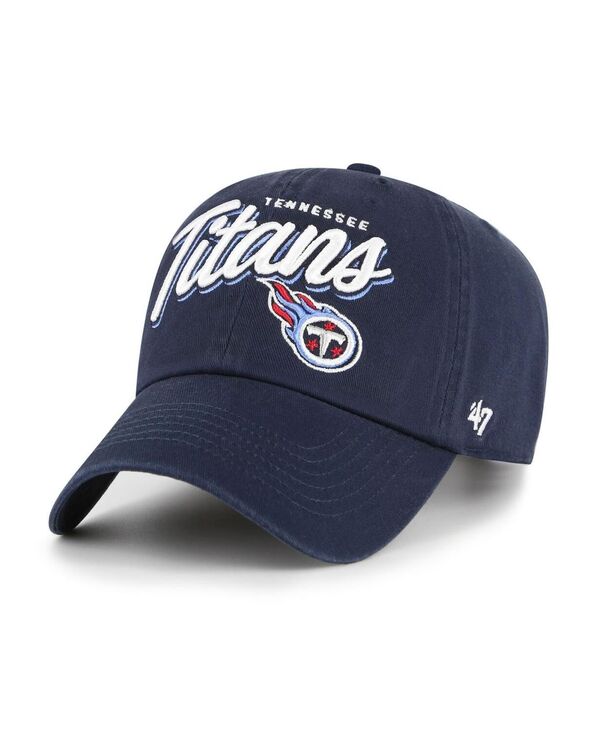 47 ブランド レディース アクセサリー 帽子 '47 Brand Women's Navy Tennessee Titans Ariana Clean Up Adjustable Hat Navy ネイビー｜ReVida 店