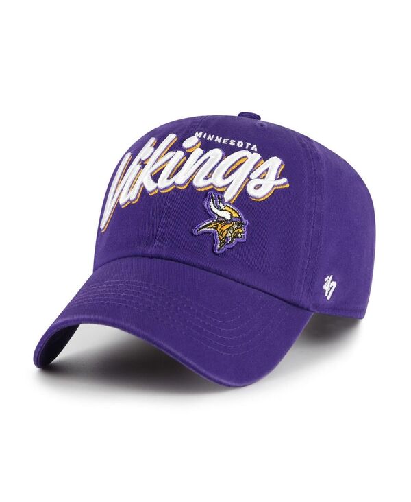 47 ブランド レディース アクセサリー 帽子 '47 Brand Women's Purple Minnesota Vikings Ariana Clean Up Adjustable Hat Purple パープル|ReVida 店
