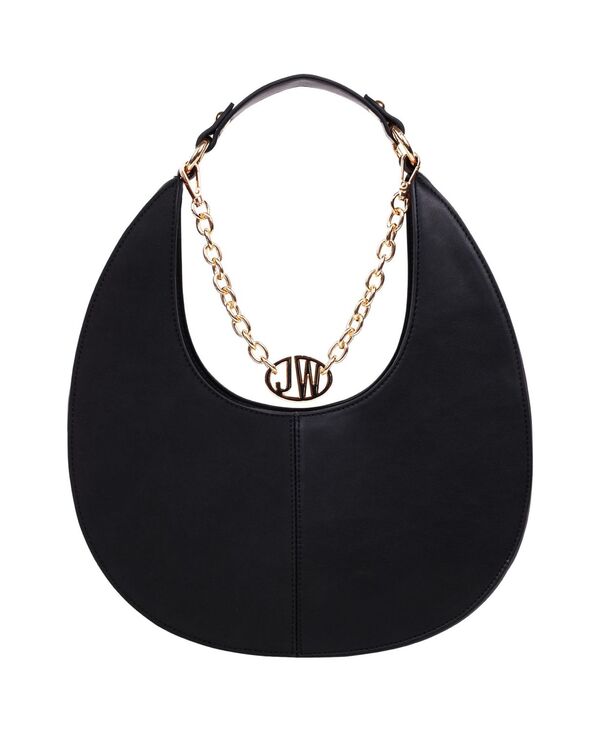 ジェイソンウー レディース バッグ スエード ロゴ Jason Wu Smooth & Suede PU Shoulder Bag with Chain Logo Detail Black ブラック