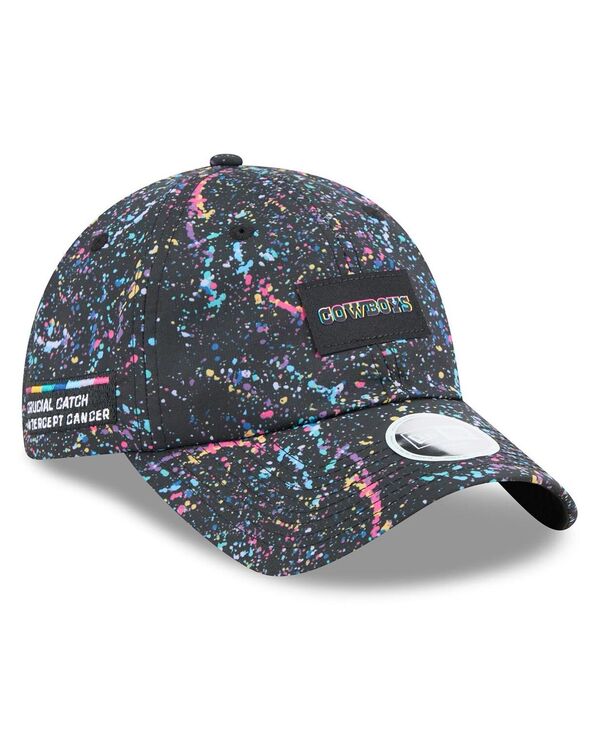 ニューエラ レディース アクセサリー 帽子 New Era Women's Black Dallas Cowboys 2025 NFL Crucial Catch Pony Tail Adjustable Hat Black ブラック