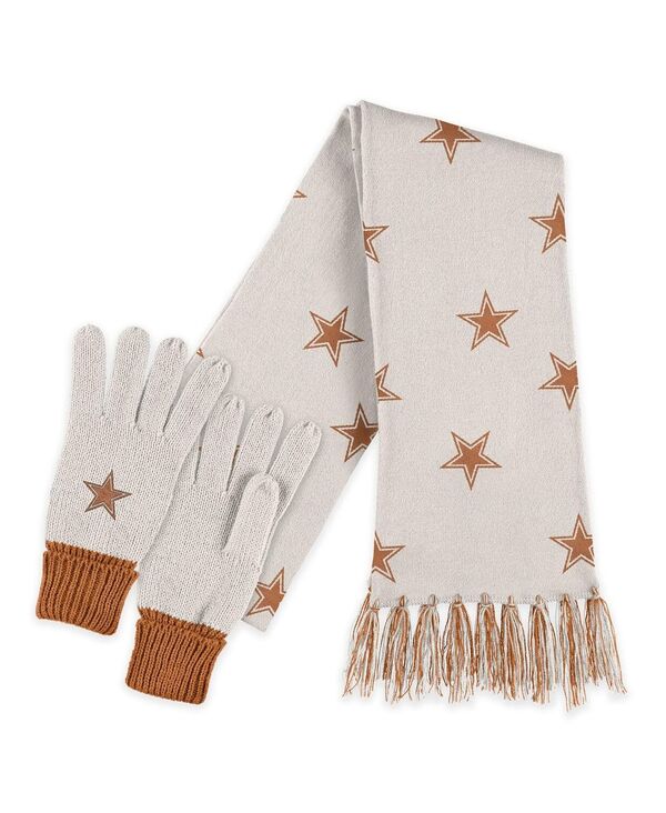 ウェア バイ エリン アンドルーズ レディース アクセサリー マフラー・ストール・スカーフ WEAR by Erin Andrews Women's 2-Piece Dallas Cowboys Tonal Scarf and Glove Setan タン｜ReVida 店