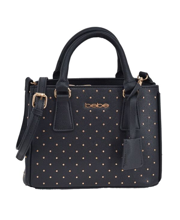 ベベ レディース バッグ Bebe Women'sagan Studded Small Satchel Bag Black ブラック|ReVida 店