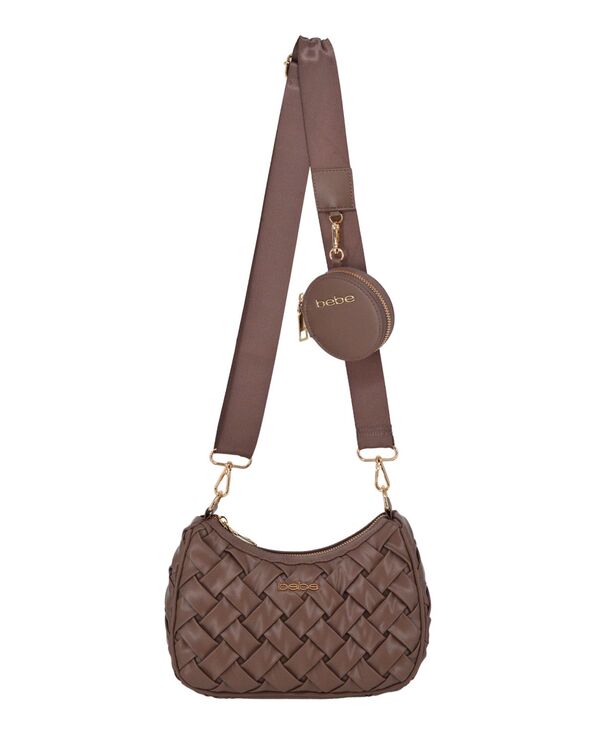 ベベ レディース バッグ Bebe Women's Luca Small Crossbody Bag Taupe トープ｜ReVida 店