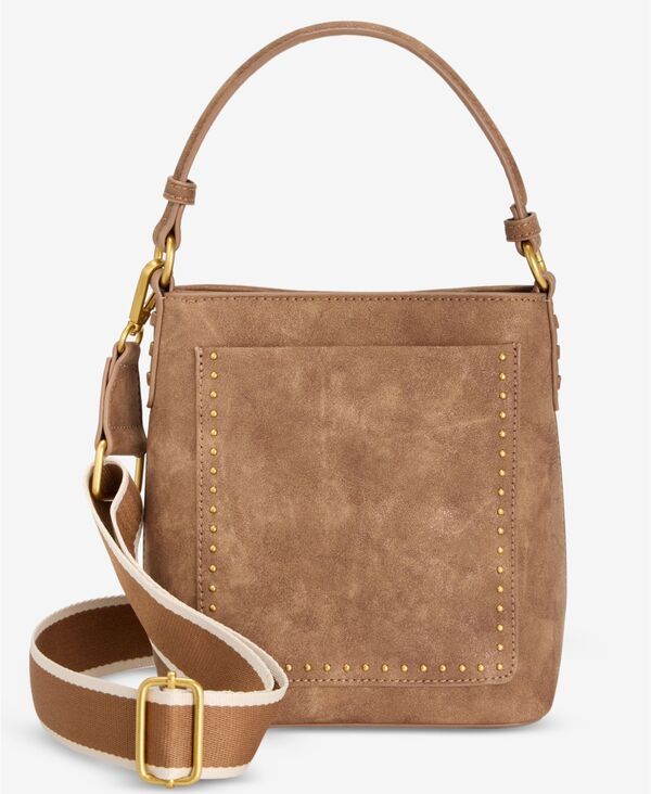 スタイルアンドコー レディース バッグ Style & Co Stud Nubucket Bag Brown ブラウン|ReVida 店