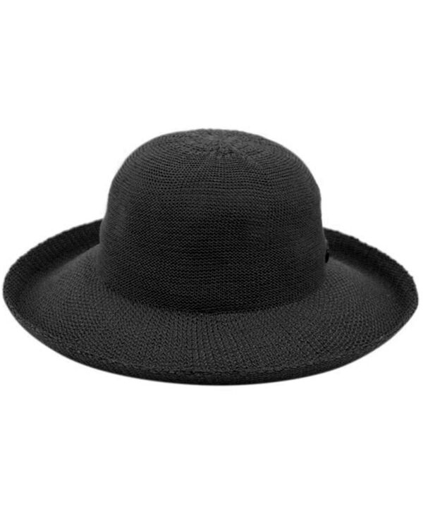 エポックハットカンパニー レディース アクセサリー 帽子 Epochats Company Angela & William Wide Brim Sun Bucket Hat with Roll Up Edge Black ブラック|ReVida 店