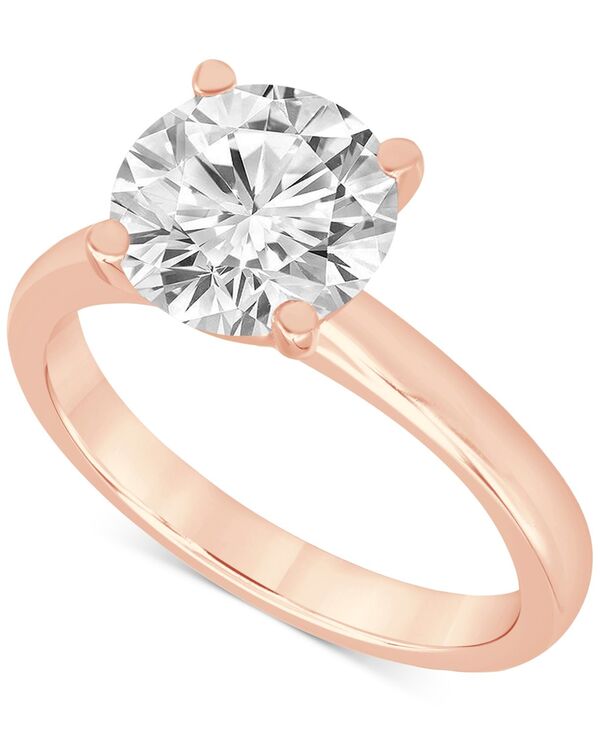バッジェリーミシュカ レディース アクセサリー リング Badgley Mischka Certified Lab Grown Diamond Solitairengagement Ring (3 ct.w.) in 14k Rose Gold ゴールド