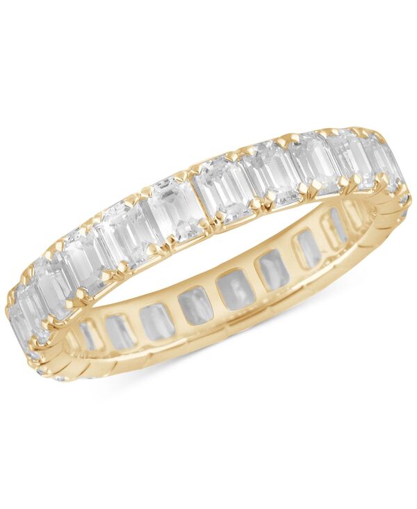 バッジェリーミシュカ レディース アクセサリー リング Badgley Mischka Certified Lab Grown Diamond Emerald-Cut Eternity Band (3 ct.w.) in 14k Yellow Gold イエロー｜ReVida 店
