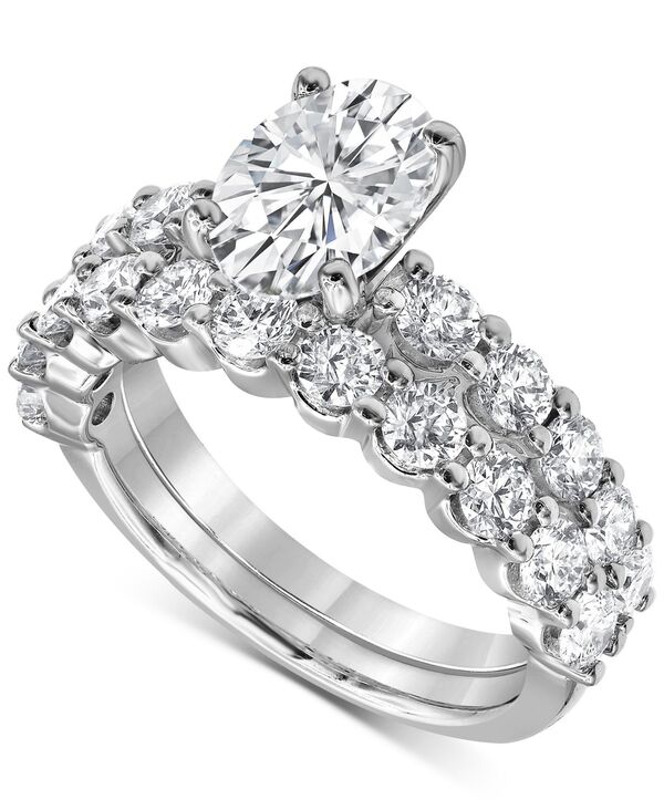 バッジェリーミシュカ レディース アクセサリー リング Badgley Mischka Certified Lab Grown Diamond Oval Bridal Set (3-3/8 ct.w.) in 14k White Gold ホワイト