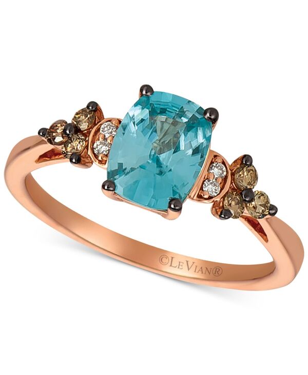 ル ヴァン レディース アクセサリー リング Le Vian Morganite (1-1/20 ct.w.) & Diamond (1/5 ct.w.) Ring in 14k Rose Gold (Also Zircon or Sea Blue Aquamarine ) Blue Zircon ブルー