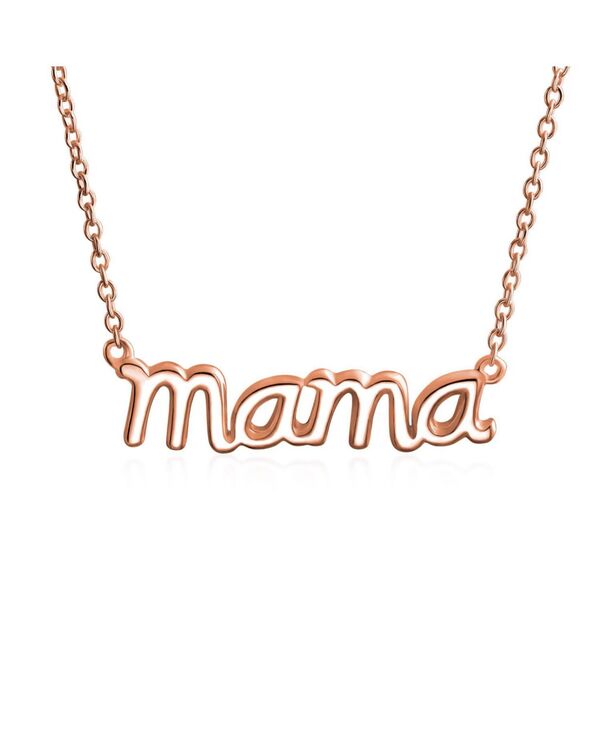ブリング レディース アクセサリー ネックレス・チョーカー・ペンダントトップ レース Bling Jewelry Mama Script Pendant Necklace in Sterling Rose シルバー