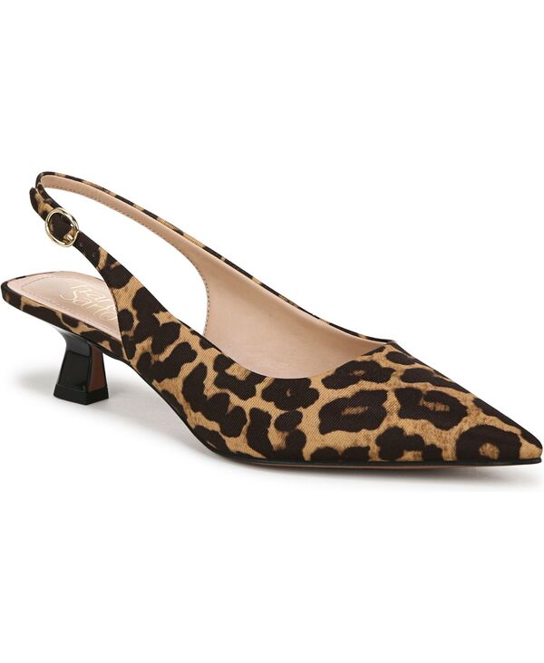 フランコサルト レディース シューズ パンプス Franco Sarto Women's Jaden Pointed Toe Slingback Pumps Leopard Print Fabric アニマル