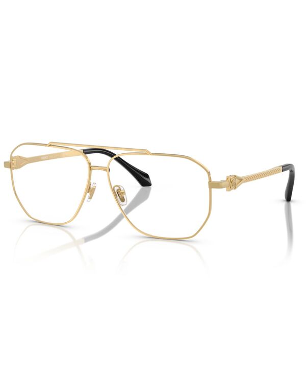 ヴェルサーチ メンズ 佩び物 サングラス・アイウェア Versace Men\u0027s Pilot Eyeglasses VE1307 Gold ゴールド