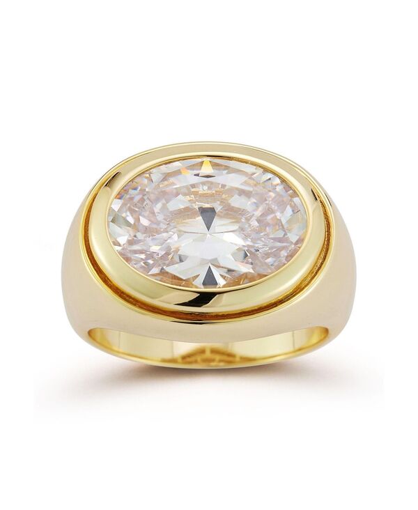 レイチェル ゾー レディース アクセサリー リング Rachel Zoe 14K Gold Plated Sterling Silver Oval Signet Ringold ゴールド