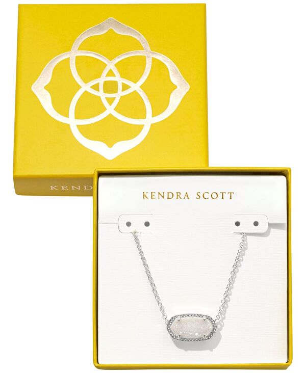ケンドラスコット レディース アクセサリー ネックレス・チョーカー・ペンダントトップ レース Kendra Scott Elisa Imitation Pearl Silver-Tone Pendant Necklace Iridescent Drusy パール