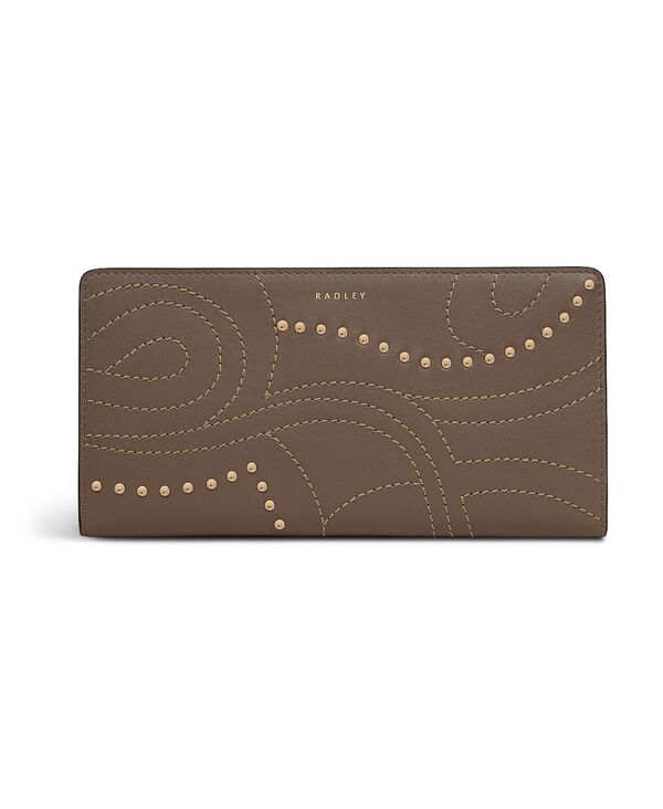 ラドリー 英国の首都 レディース 付属品 紙入れ Radley London Coin Street Stud Bifold Wallet Coffee 珈琲