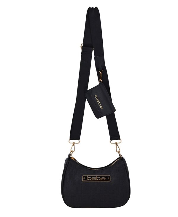 ベベ レディース バッグ Bebe Women's Thea Small Crossbody Bag Black ブラック|ReVida 店
