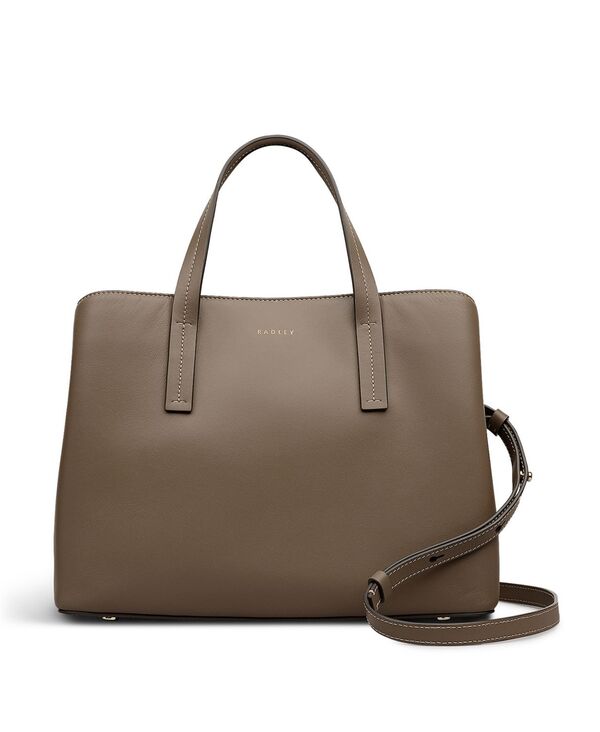 ラドリー 英国の首都 レディース 御徒面子 スピード競技 Radley London Dukes Place Small Grabag Coffee 珈琲 バッグ-レディースバッグ