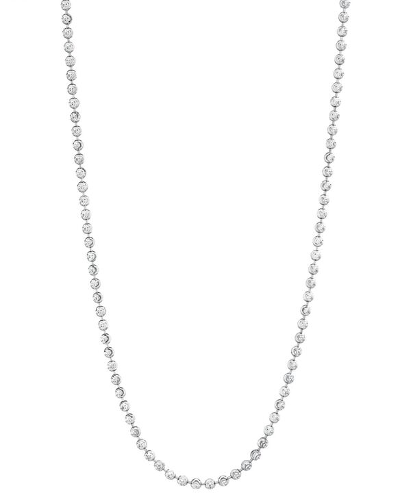 イタリアン ゴールド レディース アクセサリー ネックレス・チョーカー・ペンダントトップ レース Italian Gold Moon Link 18" Chainecklace in 14k White Gold ホワイト｜ReVida 店