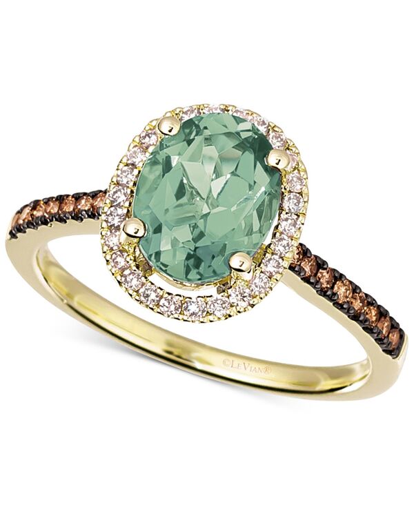 ル ヴァン レディース アクセサリー リング Le Vian Amethyst (1-3/8 ct.w.) & Diamond (1/4 ct.w) Ring in 14k Rose Gold (Also in Citrine Deep Sea Blue Topaz Green Quartz Peridot Opal & Sky Blue Topaz) Green Quartz/Yellow Gold イエロー