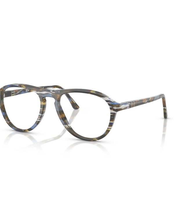 ペルソル レディース 佩び物 サングラス・アイウェア Persol Unisex Pilot Eyeglasses PO3371V Frost Gray Nautical Blue 薄墨色
