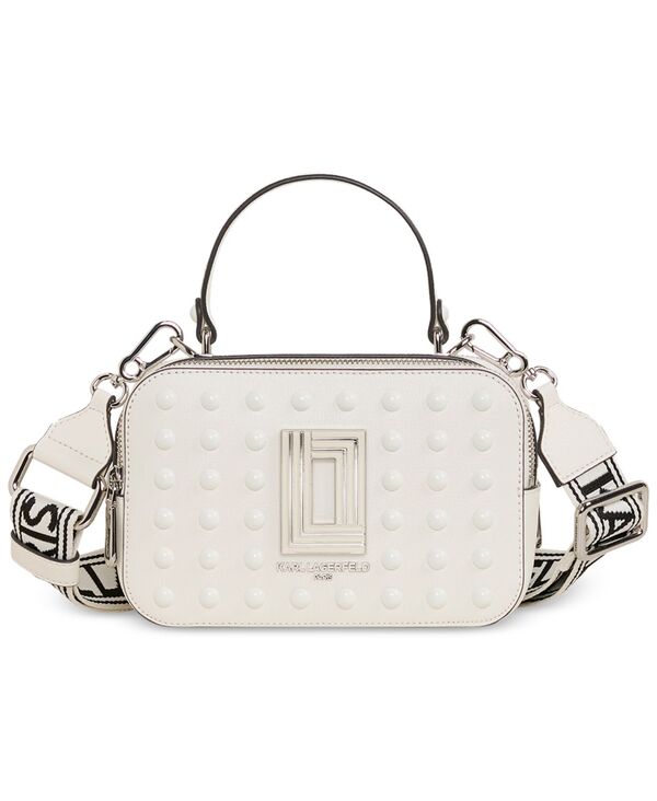 カール ラガーフェルド レディース バッグ KARLAGERFELD PARISimone Camera Crossbody Bag Winter White Dots ホワイト
