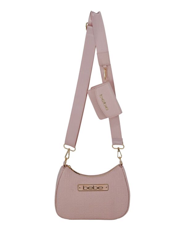 ベベ レディース バッグ Bebe Women's Thea Small Crossbody Bag Powder Pink ピンク|ReVida 店