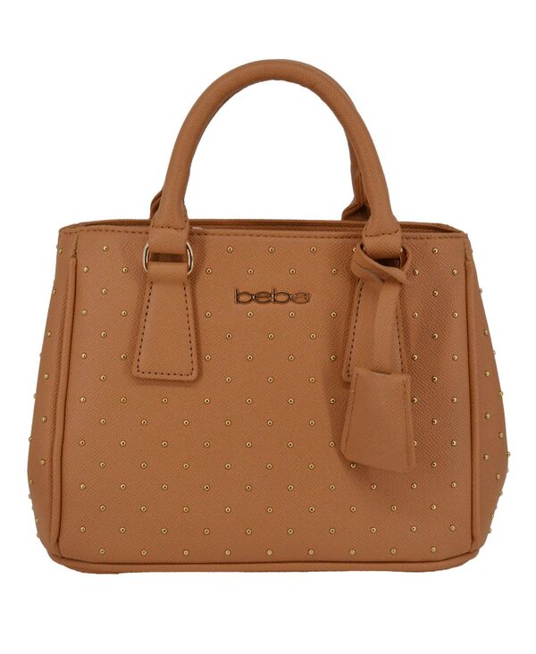 ベベ レディース バッグ Bebe Women'sagan Studded Small Satchel Bag Camel キャメル|ReVida 店