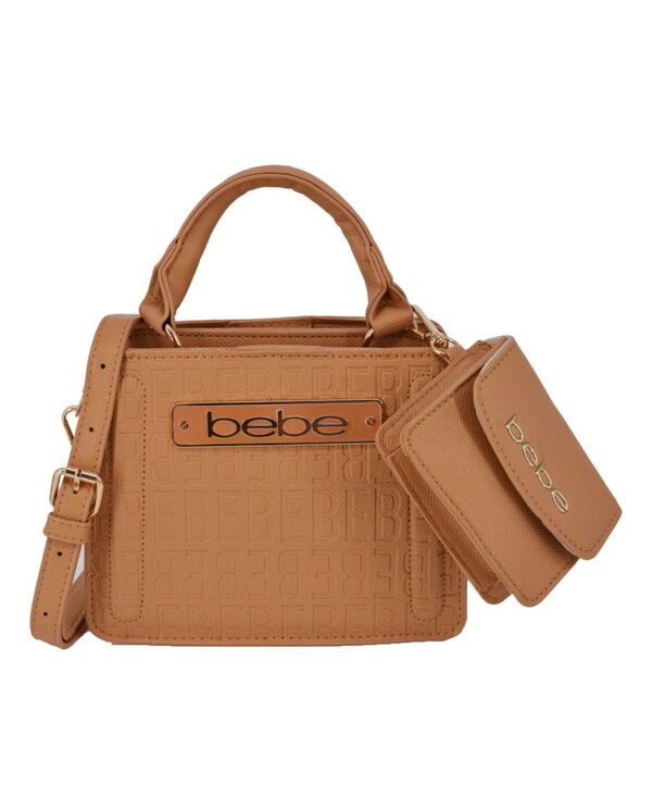 ベベ レディース バッグ ミニ Bebe Women's Thea Mini Satchel Bag Camel キャメル|ReVida 店