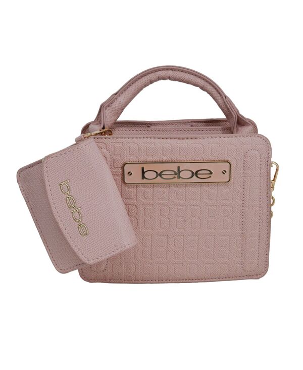 ベベ レディース バッグ ミニ Bebe Women's Thea Mini Satchel Bag Powder Pink ピンク|ReVida 店