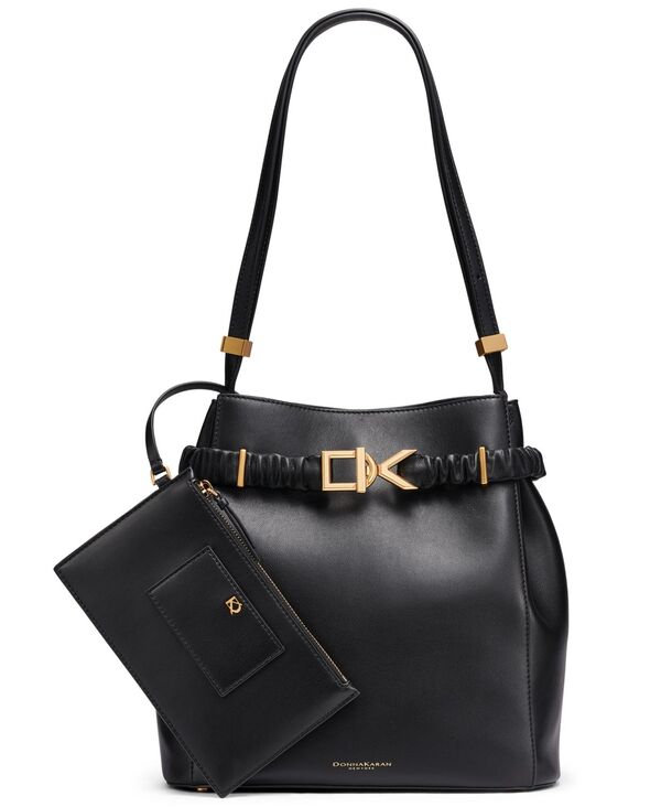 ダナ キャラン ニューヨーク レディース バッグ ギンガムチェック ギンガム Donna Karanew York Ginghamedium Bucket Bag Black/gold ブラック｜ReVida 店