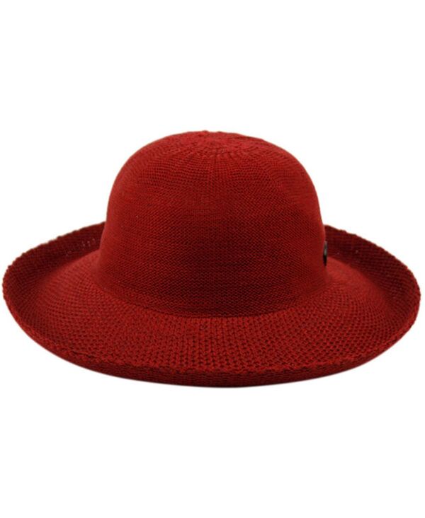 エポックハットカンパニー レディース アクセサリー 帽子 Epochats Company Angela & William Wide Brim Sun Bucket Hat with Roll Up Edge Burgundy バーガンディ 10,281円