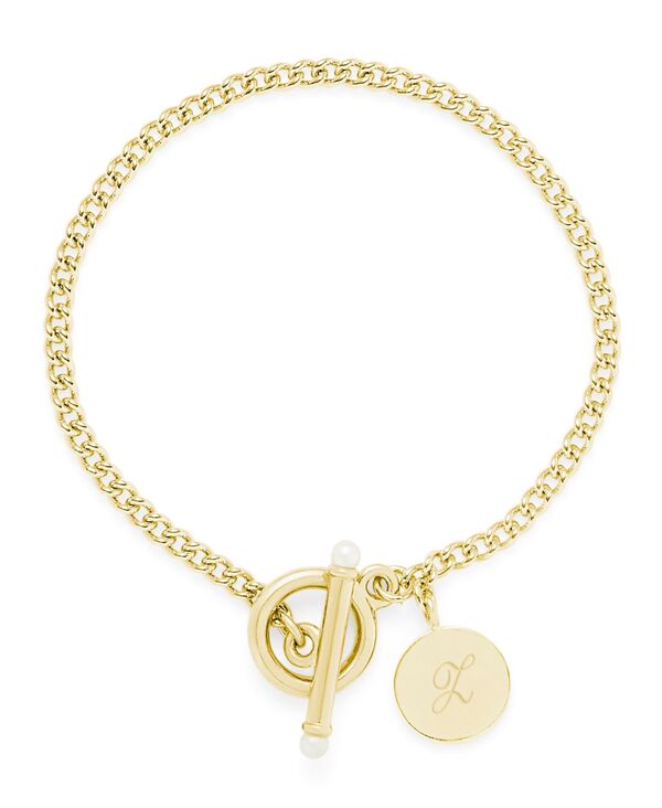 ブルックアンドヨーク レディース アクセサリー ブレスレット・バングル・アンクレット brook & york Stella Imitation Pearl Initial Toggle Bracelet Gold Z ゴールド