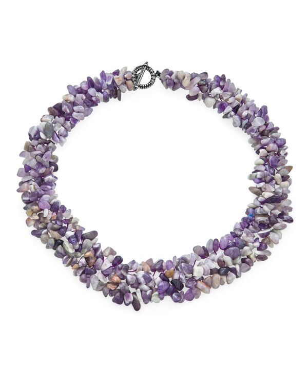ブリング レディース アクセサリー ネックレス・チョーカー・ペンダントトップ レース Bling Jewelry Big Chunky Chips Cluster Multi Strand Statement Bib Collar Necklace Purple パープル