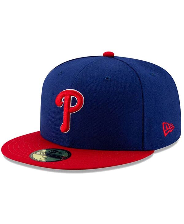 ニューエラ メンズ アクセサリー 帽子 New Era Men's Royal Red Philadelphia Phillies Alternate Authenticollection-Field 59FIFTY Fitted Hat RoyalRed レッド|ReVida 店