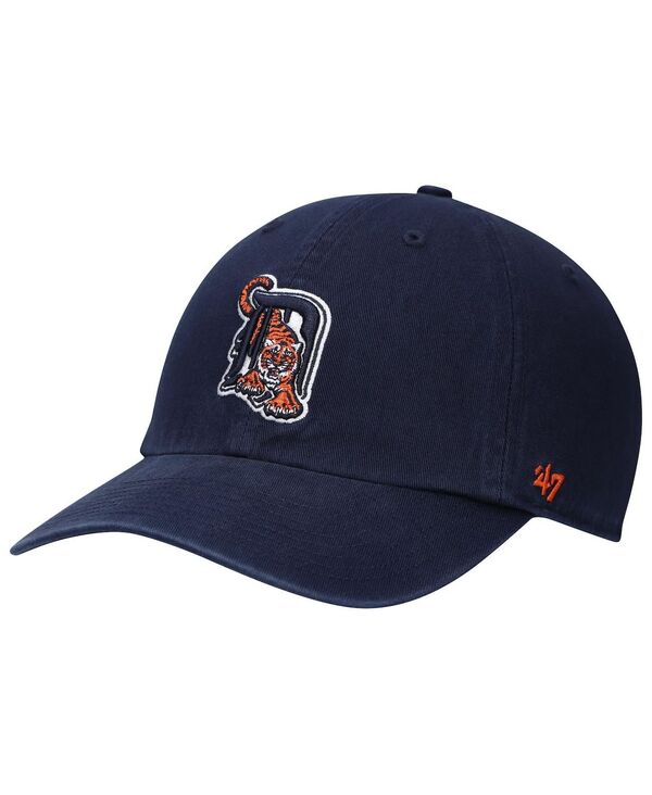 47 ブランド メンズ アクセサリー 帽子 ロゴ '47 Brand Men's '47 Navy Detroitigers Logo Cooperstown Collection Clean Up Adjustable Hat Navy ネイビー