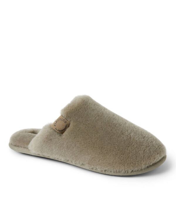 ディアフォームズ メンズ シューズ サンダル Dearfoams Men's Fireside by Broome Genuine Shearling Fuzzy Scuff House Slipper Moss