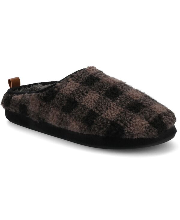 バンス メンズ シューズ サンダル フリース Vance Co. Men's Roland Fleece Shearling Slide Slipper Black ブラック
