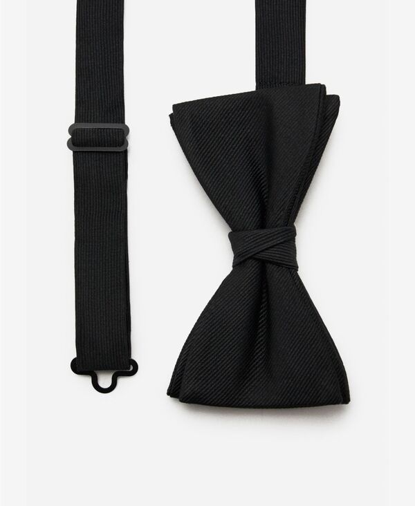 マンゴ メンズ アクセサリー ネクタイ MANGO Men's Microstructure Classic Bow Tie Black ブラック