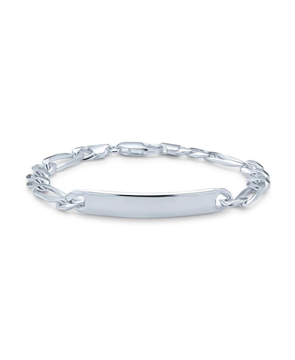 ブリング レディース アクセサリー ブレスレット・バングル・アンクレット Bling Jewelry IDentification Bracelet 6.5 MM Figaro Chain Link .925 Sterling Silver Made In Italy Silver figaro 6.5mm シルバー