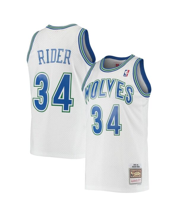 ミッチェル&ネス メンズ トップス シャツ ジャージー Mitchell & Ness Men's Isaiah Rider White Minnesota Timberwolves 1995-96 Hardwood Classicswingman Jersey White ホワイト