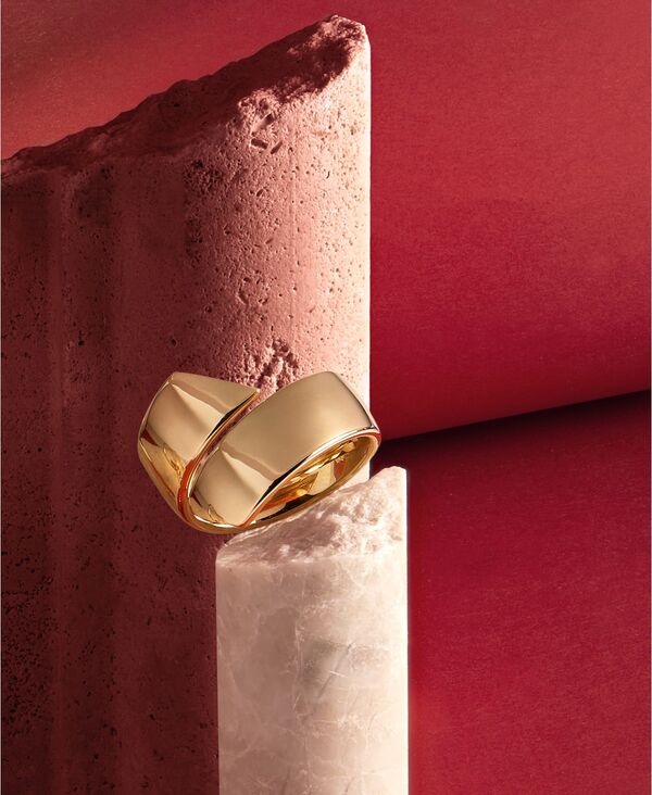 イタリアン ゴールド レディース アクセサリー リング Italian Gold Bypass Ring in 14k Yellow Gold and 14k White Yellow Gold イエロー|ReVida 店