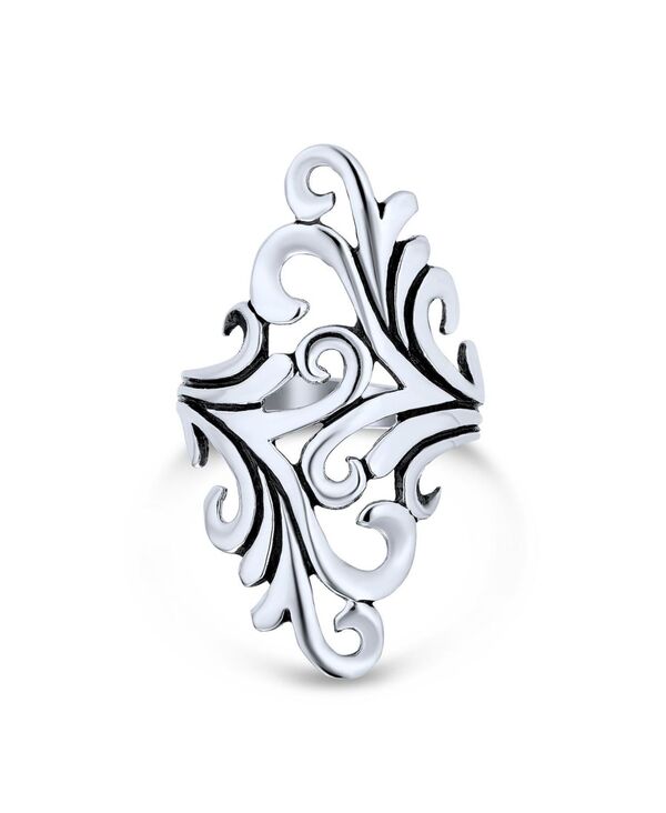 ブリング レディース アクセサリー Bling Jewelry Nature Swirleaf Vine Wrap Bypass Full Finger Armor Statement Ring Oxidized Sterling Silver a シルバー