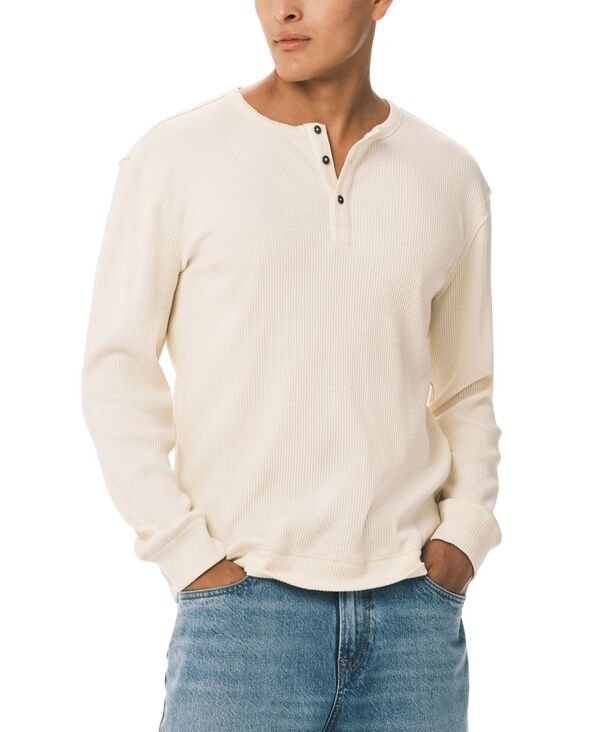 バッファロー・デイビッド・ビトン メンズ トップス Tシャツ Buffalo David Bitton Men's Kendro Regular-Fit Henley T-Shirt Buttercream｜ReVida 店