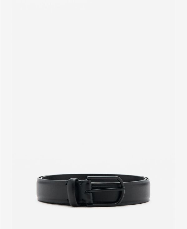 マンゴ メンズ 付属品 胴締め なめし革 MANGO Men\u0027s Nappa Leather Belt Black 黒いこと