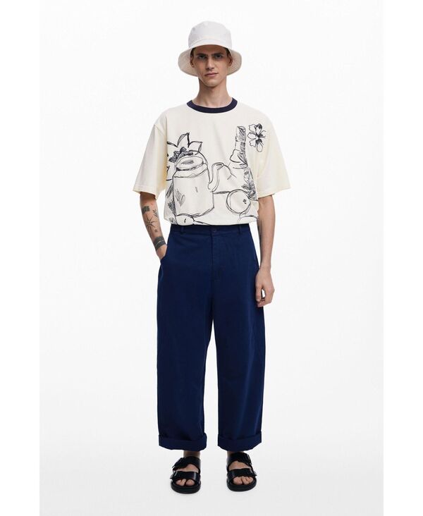 デジグアル メンズ ボトムス カジュアルパンツ カーゴパンツ Desigual Men's Adjustable cargo pants Blue ブルー