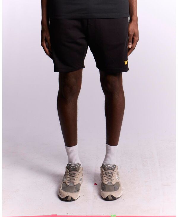 ライルアンドスコット メンズ ボトムス ハーフパンツ・ショーツ ショートパンツ Lyle & Scott Men\'s Tape Draw String Shorts Jet black ブラック｜ReVida 店