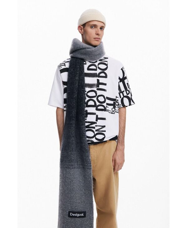 デジグアル メンズ トップス Tシャツ プリント Desigual Men's Word print-shirt White ホワイト