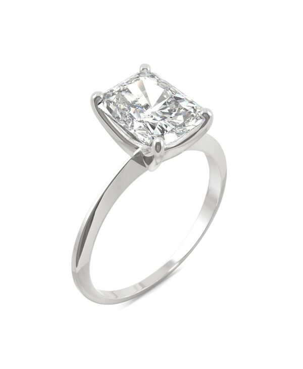 チャールズ アンド コルバード レディース アクセサリー リング Charles & Colvard Moissanite Radiant Cut Solitaire Ring (2 3/4 ct.w. Diamond Equivalent) in 14k White Gold ホワイト|ReVida 店